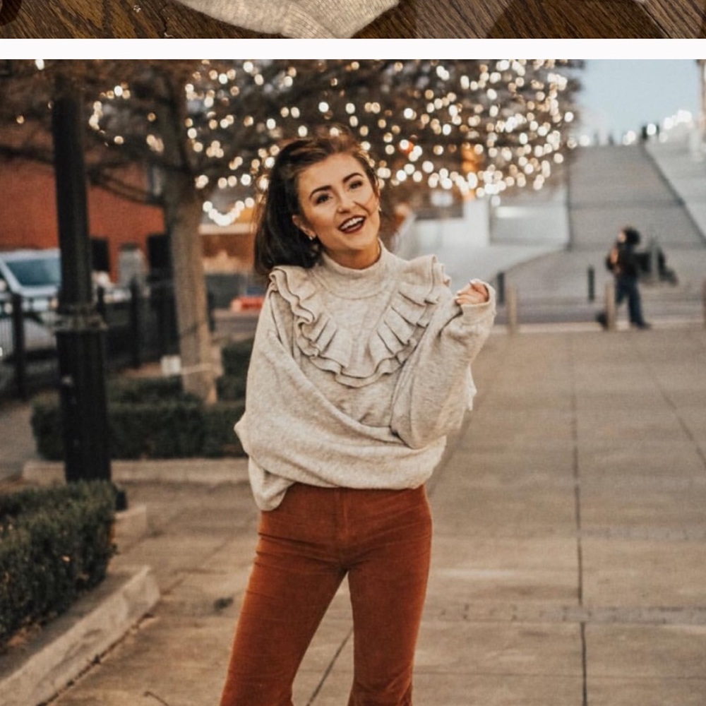 ISO | Free People Ruffle Sweater | - Picture 2 of 2